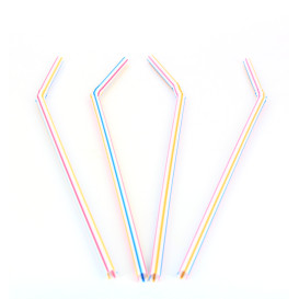 Plastic Straw Flexible PS Ø0,5cm 23cm 