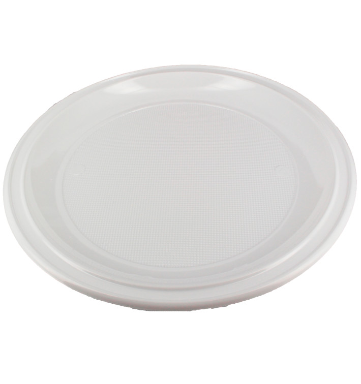 Plastic Plate PS for Pizza White 28 cm 