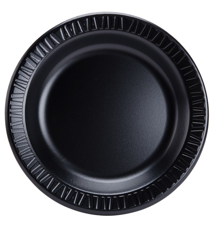 Foam Plate "Quiet Classic" Laminated Black 23 cm Foam Plate "Quiet Classic" Laminated Black 23 cm