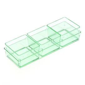 Tasting Plastic Bowl PS Water Green 4,2x4,2cm (24 Units) 