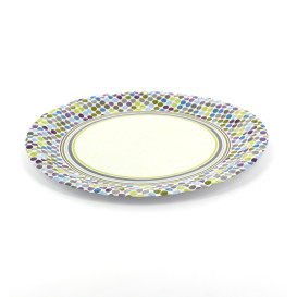 Paper Plate "Rayas y Topos" Design 18cm (504 Units)