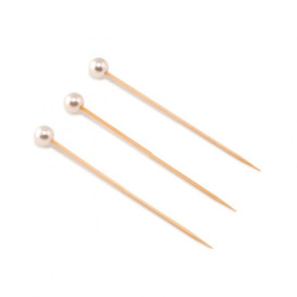 Bamboo Food Pick Pearl Design 9cm (10000 Units)