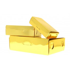 Paper Bakery Box Gold 20x13x5,5cm 1000g (500 Units)