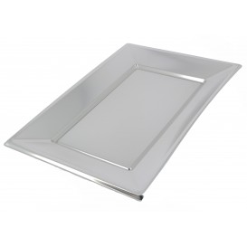 Plastic Tray Silver 33x23cm 