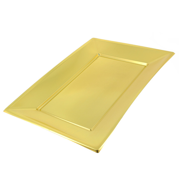 Plastic Tray Gold 33x22,5cm Plastic Tray Gold 33x22,5cm