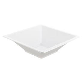 Plastic Bowl PS Square shape White 12x12cm