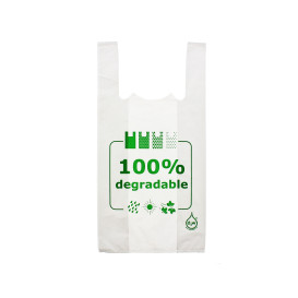 Plastic T-Shirt Bag 100% Degradable 40x60cm 
