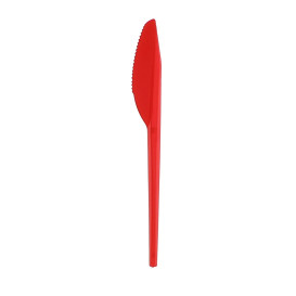 Plastic Knife PS Red 16,5 cm 