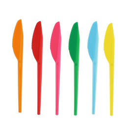 Plastic Knife PS Green 16,5 cm (15 Units) 