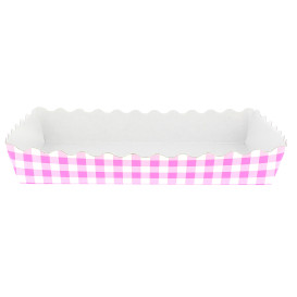 Paper Tray Waffle Closed 18,2x12,2x3cm Pink