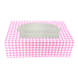 Paper Cupcake Box 6 Slot Pink 24,3x16,5x7,5cm (20 Units) 