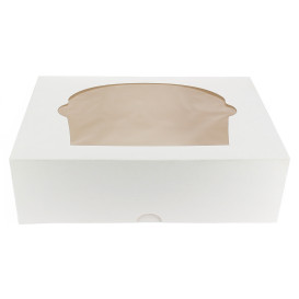 Paper Cupcake Box 6 Slots White 24,3x16,5x7,5cm (100 Units)
