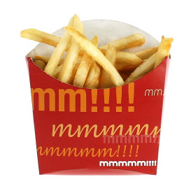 Paper French Fries Scoop Container Medium size 8,2x3,5x12,5cm (25 Units)