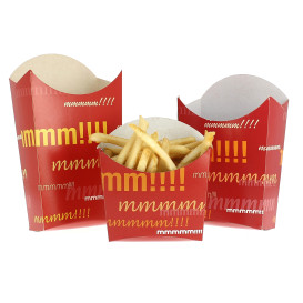Paper French Fries Scoop Container Large size 8,2x3,3x14,9cm (25 Units)