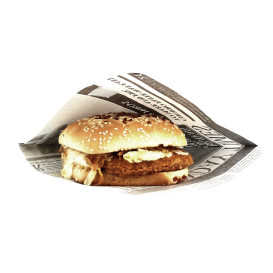 Paper Food Bag Grease-Proof Opened L Shape 16x16,5cm (500 Units)  