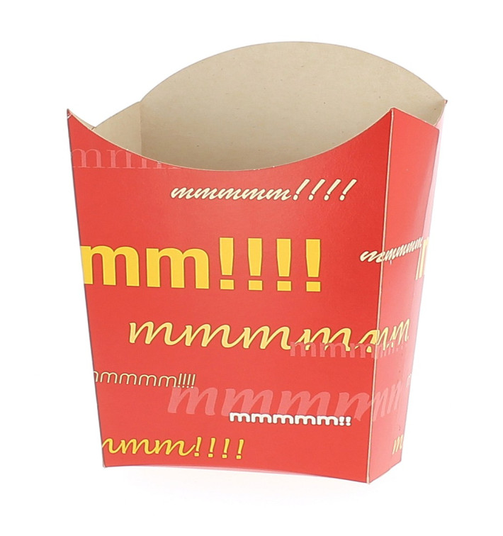 Paper French Fries Scoop Container Medium size 8,2x3,5x12,5cm Paper French Fries Scoop Container Medium size 8,2x3,5x12,5cm