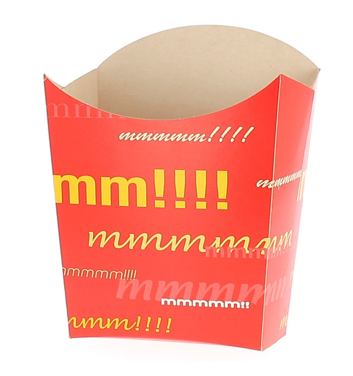 Paper French Fries Scoop Container Large size 8,2x3,3x14,9cm Paper French Fries Scoop Container Large size 8,2x3,3x14,9cm