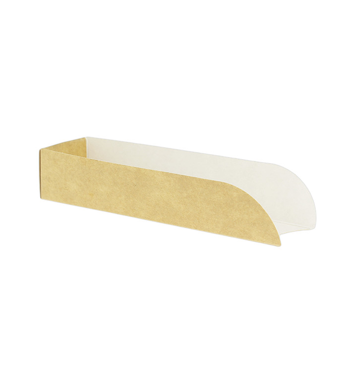 Paper Hot Dog Tray Kraft 17x5x3,5cm (100 Units) Paper Hot Dog Tray Kraft 17x5x3,5cm (100 Units)