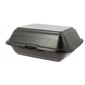Foam Baguette Container Black 1,85x1,5x0,70cm (125 Units) 