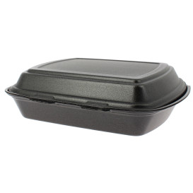 Foam Baguette Container 1 Compartments Black 2,40x2,10x0,70cm (250 Units)