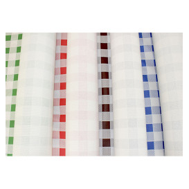 Paper Tablecloth Roll Green Checkers 1x100m. 40g (1 Unit) 