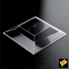Plastic Bowl / Lid for Tasting Bowl "Pagoda" PS Clear 500ml (120 Units)