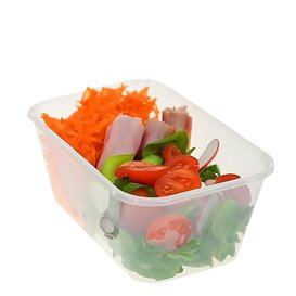 Plastic Deli Container PP Rectangular Shape 1000ml (500 Units)
