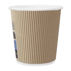 Paper Cup "Ripple Kraft" Brown 4 Oz/120ml Ø6,2cm (50 Units) 