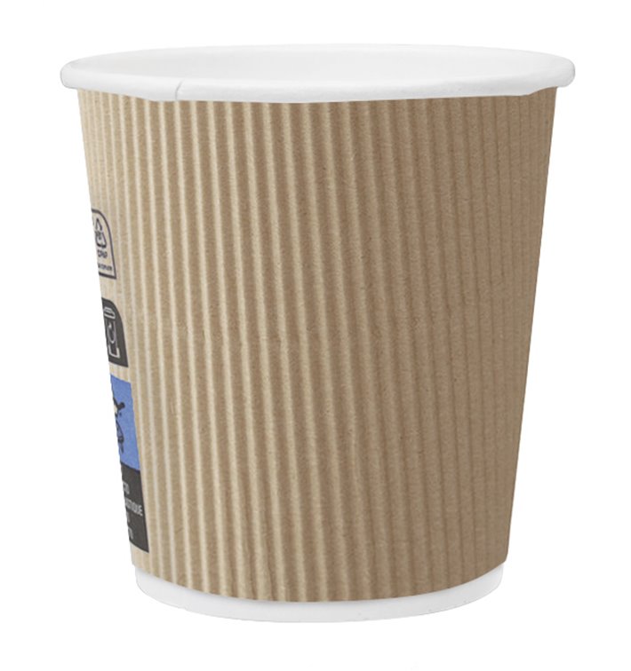 Paper Cup "Ripple Kraft" Brown 4 Oz/120ml Ø6,2cm (50 Units) 