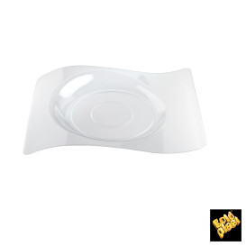 Plastic Plate PS "Forma" Clear 22x18 cm (180 Units)