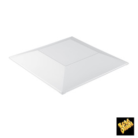 Plastic Lid for Tray Party Clear 25x25cm (30 Uds)