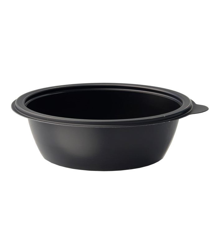 Plastic Deli Container PP Black 375ml Ø13cm Plastic Deli Container PP Black 375ml Ø13cm