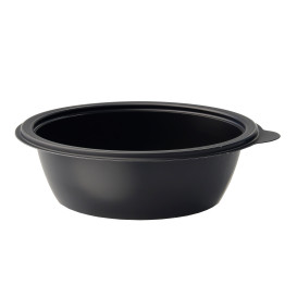 Plastic Deli Container PP Black 375ml Ø13cm 