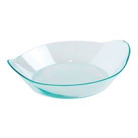 Tasting Plastic Bowl PS Flat "Ondas" Water Green 36ml 
