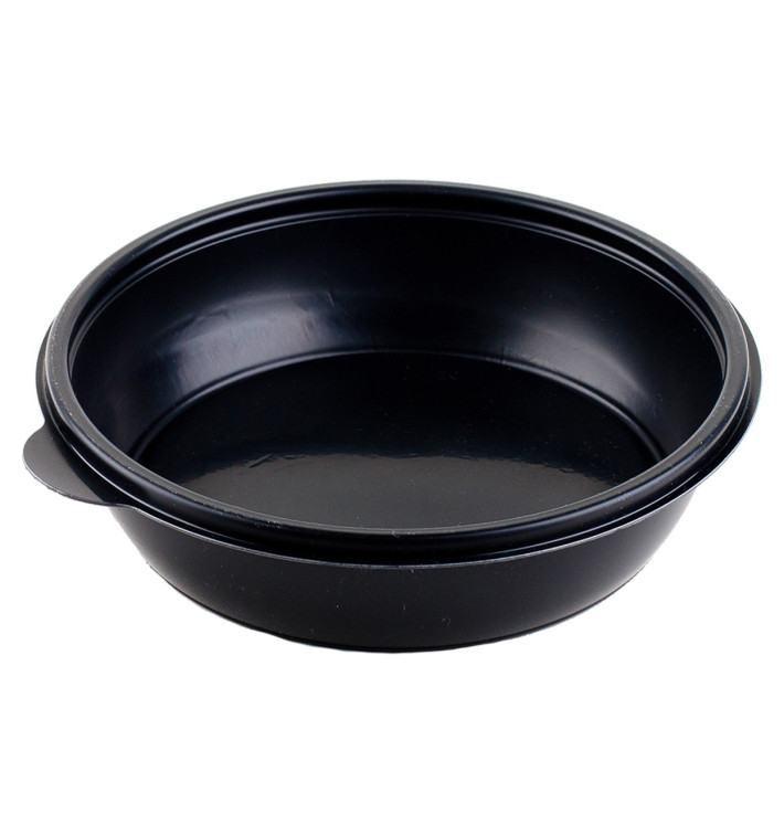 Plastic Deli Container PP Black 1000ml Ø23cm Plastic Deli Container PP Black 1000ml Ø23cm