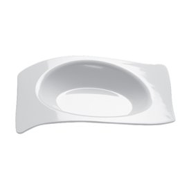 Tasting Plastic Plate PS Flat White 8x6,6 cm (500 Units)