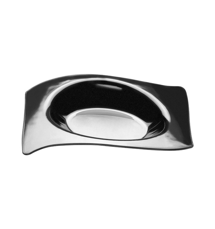 Tasting Plastic Plate PS Flat Black 8x6,6 cm (50 Units) Tasting Plastic Plate PS Flat Black 8x6,6 cm (50 Units)