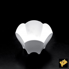 Tasting Plastic Bowl PS "Tulip" White 70 ml (500 Units)