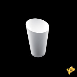 Plastic Tasting Cup PS Cone Shape High White 70 ml (25 Units) 