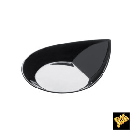 Tasting Plastic Plate PS "Smart" Black 8,6x7,1 cm (50 Units) 