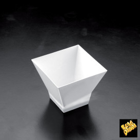 Plastic Tasting Cup PS "Pagoda" White 65ml (25 Units) 