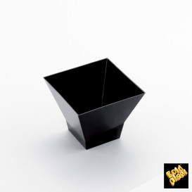 Plastic Tasting Cup PS "Pagoda" Black 65ml (25 Units) 
