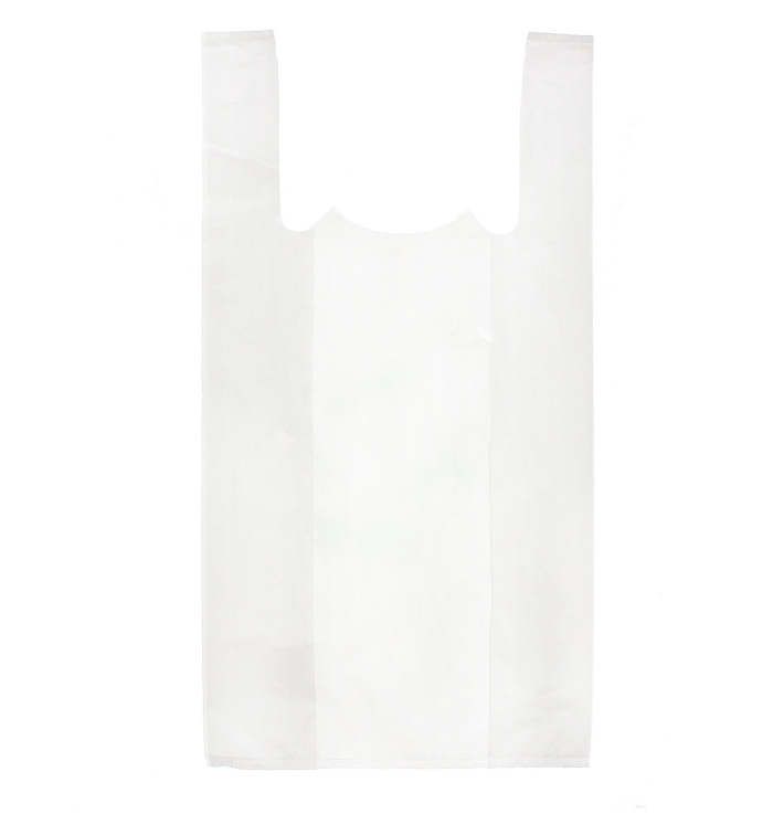 Plastic T-Shirt Bag White 30x40cm 