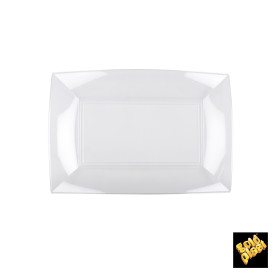 Plastic Tray Clear "Nice" 28x19 cm (12 Units) 