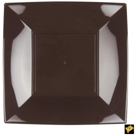 Plastic Plate Flat Brown "Nice" PP 29 cm (144 Units)
