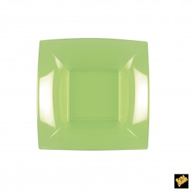 Plastic Plate Deep Lime Green "Nice" PP 18 cm (25 Units) 