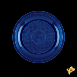 Plastic Plate Flat Blue "Round" PP Ø22 cm (600 Units)