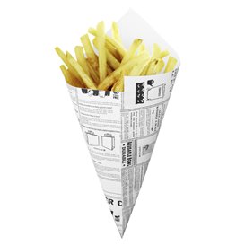 Paper Food Cone Grease-Proof "Times" 29,5cm 250g (250 Units)
