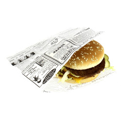 Paper Food Bag Grease-Proof Opened L Shape 16x16,5cm (500 Units)  
