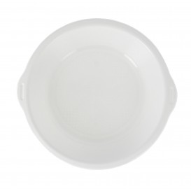 Plastic Bowl with Handles PP White Ø18,5cm (600 Units)